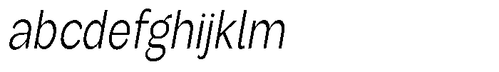 Orvian Light Condensed Slanted FONT