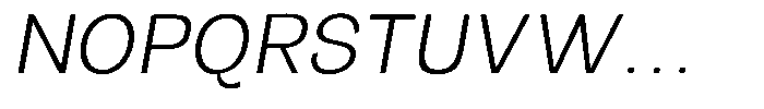 Orvian Light Slanted Font UPPERCASE