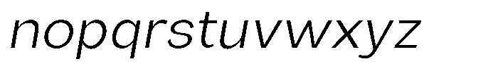 Orvian Light Slanted Font LOWERCASE