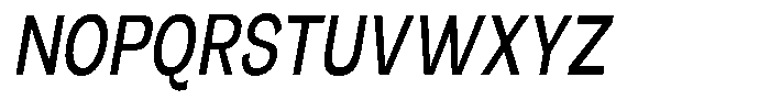 Orvian Medium Condensed Slanted Font UPPERCASE
