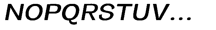 Orvian Medium Expanded Slanted Font UPPERCASE