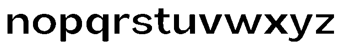 Orvian Medium Expanded Font LOWERCASE