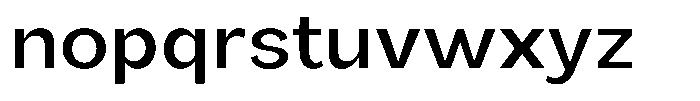 Orvian Medium Semi Expanded Font LOWERCASE