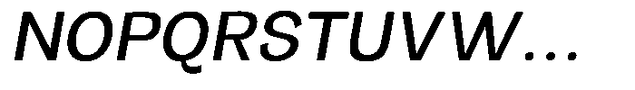 Orvian Medium Slanted Font UPPERCASE