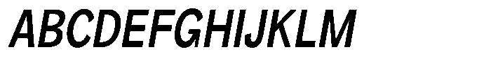 Orvian Semi Bold Condensed Slanted Font UPPERCASE