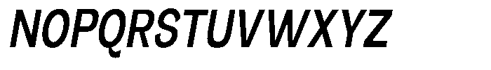Orvian Semi Bold Condensed Slanted Font UPPERCASE