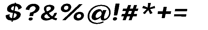 Orvian Semi Bold Expanded Slanted Font OTHER CHARS