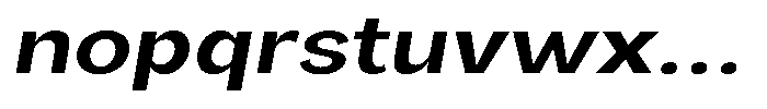 Orvian Semi Bold Expanded Slanted Font LOWERCASE