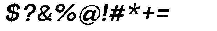 Orvian Semi Bold Slanted Font OTHER CHARS