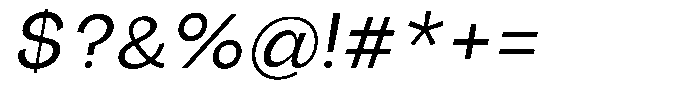 Orvian Slanted Font OTHER CHARS