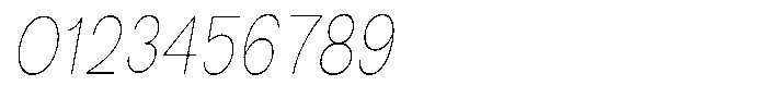 Orvian Thin Condensed Slanted Font OTHER CHARS