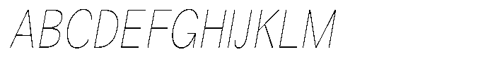 Orvian Thin Condensed Slanted Font UPPERCASE