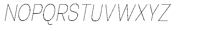 Orvian Thin Condensed Slanted Font UPPERCASE