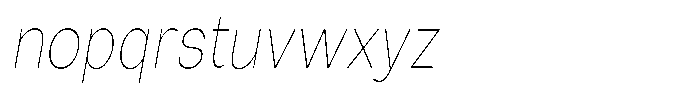 Orvian Thin Condensed Slanted Font LOWERCASE