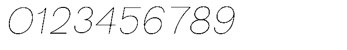 Orvian Thin Expanded Slanted Font OTHER CHARS