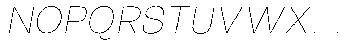 Orvian Thin Expanded Slanted Font UPPERCASE