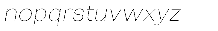 Orvian Thin Expanded Slanted Font LOWERCASE