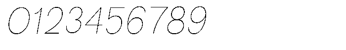 Orvian Thin Semi Condensed Slanted Font OTHER CHARS