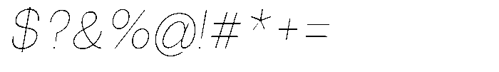 Orvian Thin Semi Condensed Slanted Font OTHER CHARS