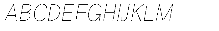 Orvian Thin Semi Condensed Slanted Font UPPERCASE