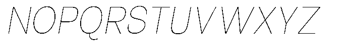 Orvian Thin Semi Condensed Slanted Font UPPERCASE