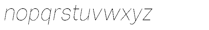 Orvian Thin Semi Condensed Slanted Font LOWERCASE