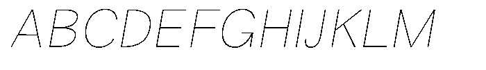 Orvian Thin Semi Expanded Slanted Font UPPERCASE
