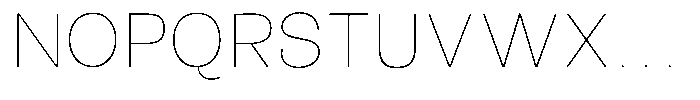 Orvian Thin Semi Expanded Font UPPERCASE