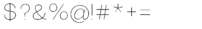 Orvian Thin Font OTHER CHARS