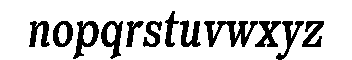 Or LemmenCondensed MediumItalic Font LOWERCASE