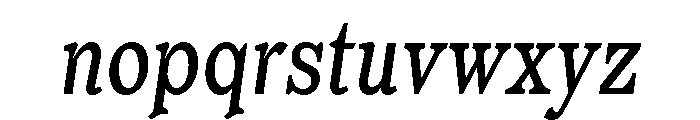 Or LemmenCondensed RegularItalic Font LOWERCASE
