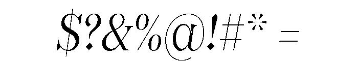 Or LemmenCondensed ThinItalic Font OTHER CHARS