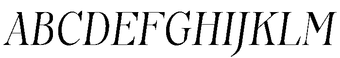 Or LemmenCondensed ThinItalic Font UPPERCASE