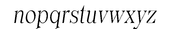 Or LemmenCondensed ThinItalic Font LOWERCASE