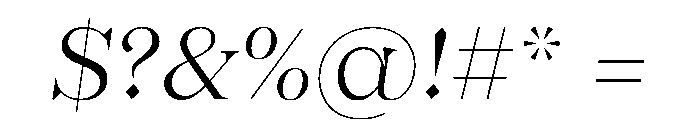 OrLemmen ThinItalic Font OTHER CHARS