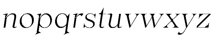 OrLemmen ThinItalic Font LOWERCASE