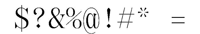 OrLemmenMono Thin Font OTHER CHARS