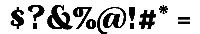 Orca BT Bold Font OTHER CHARS
