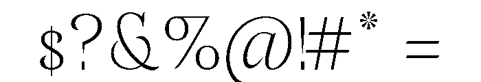 Orca BT Display Font OTHER CHARS