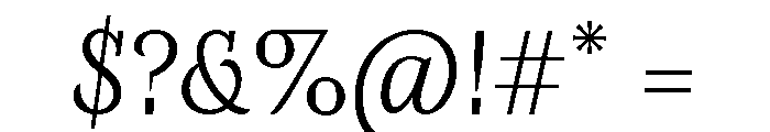 Orca BT Light Italic Font OTHER CHARS