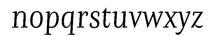 Orca BT Light Italic Font LOWERCASE