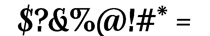 Orca BT Medium Italic Font OTHER CHARS
