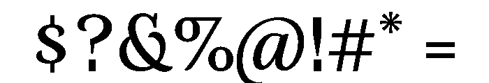 Orca BT Regular Font OTHER CHARS