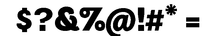 Orca BT Sans Bold Font OTHER CHARS