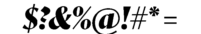 Orlando Black Italic Font OTHER CHARS