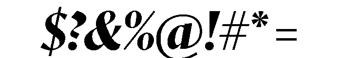 Orlando Bold Italic Font OTHER CHARS