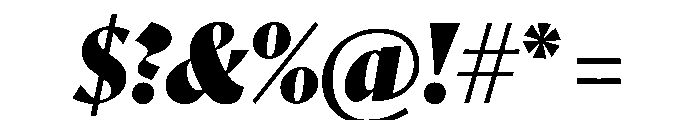 Orlando Fat Italic Font OTHER CHARS