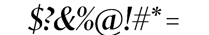 Orlando Italic Font OTHER CHARS