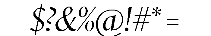 Orlando Light Italic Font OTHER CHARS
