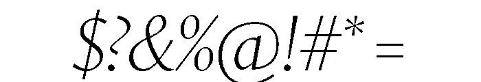 Orlando Thin Italic Font OTHER CHARS